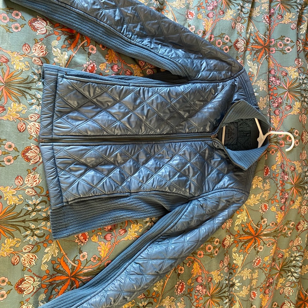 Prana Blue Quilted Puffer Jacket